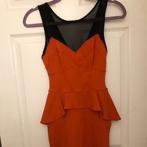 bebe Dresses - Bebe peplum orange dress bebe Dresses - Bebe peplum orange dress